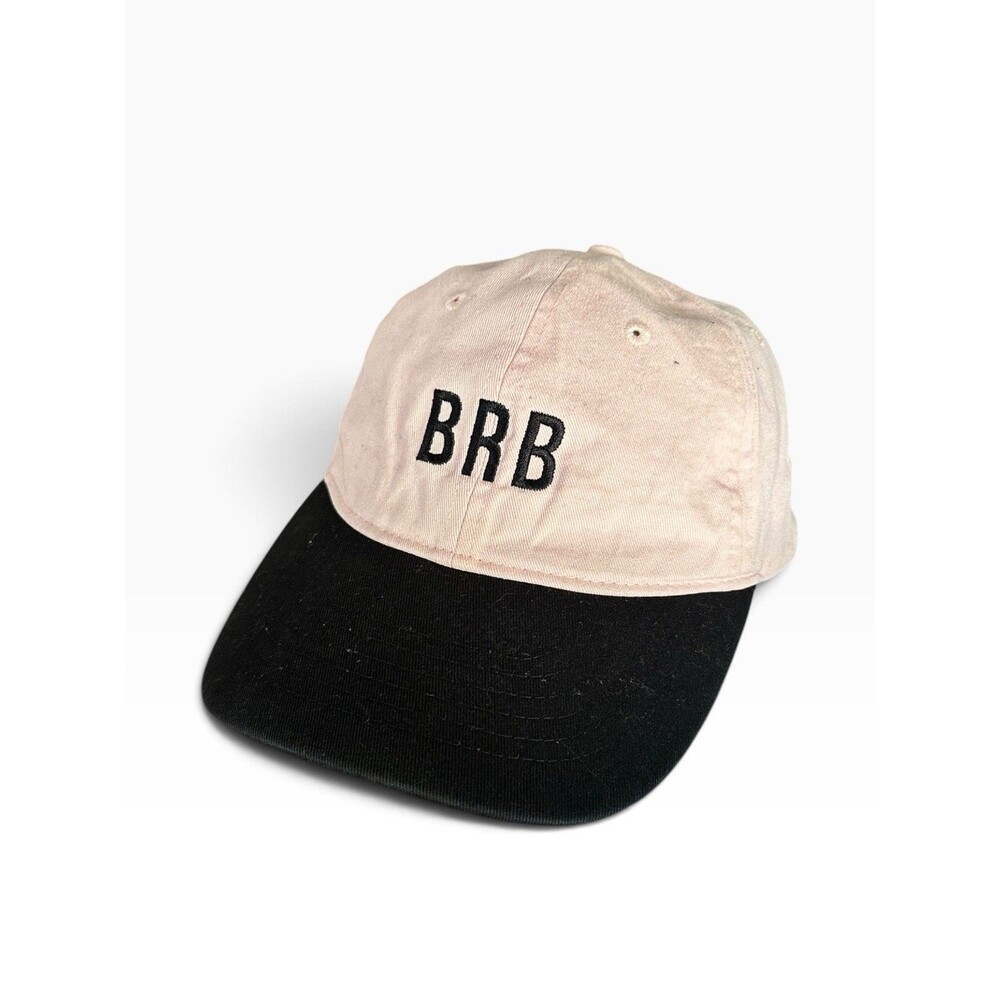 BRB Text Y2K Pink Dad Cap Adjustable Baseball Hat